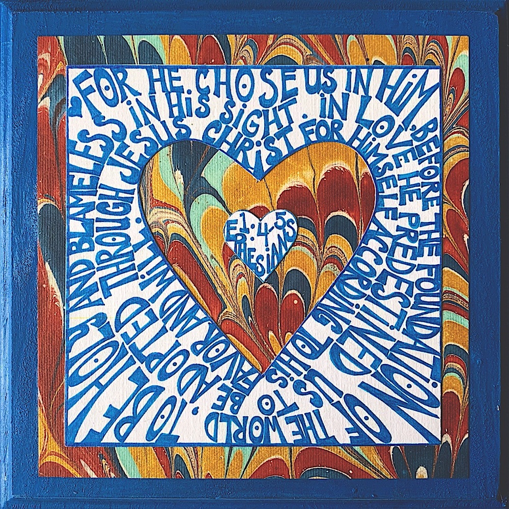 One of a kind handmade scripture art